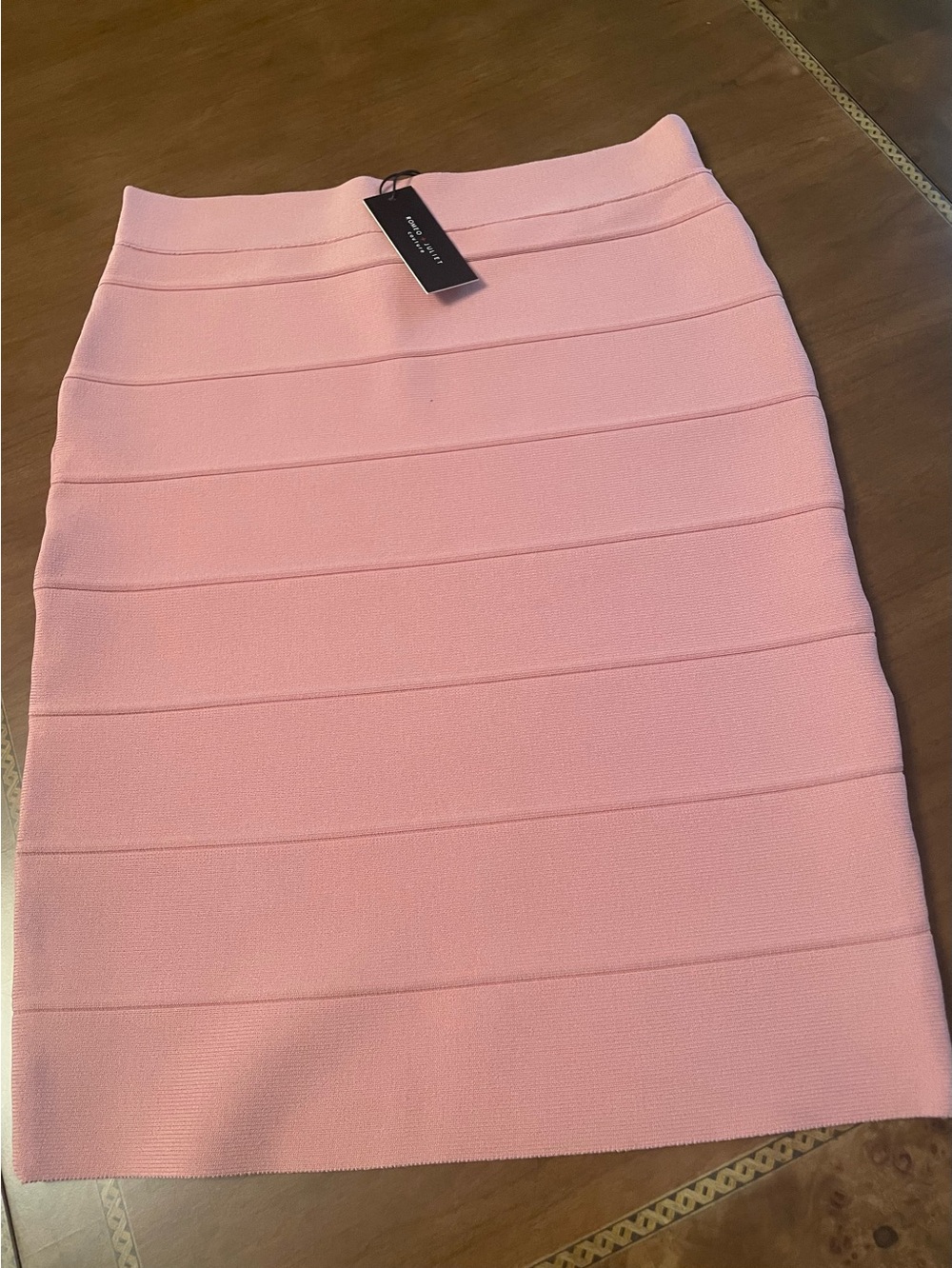 Romeo & Juliet Couture Light Pink Bandage Pencil Skirt